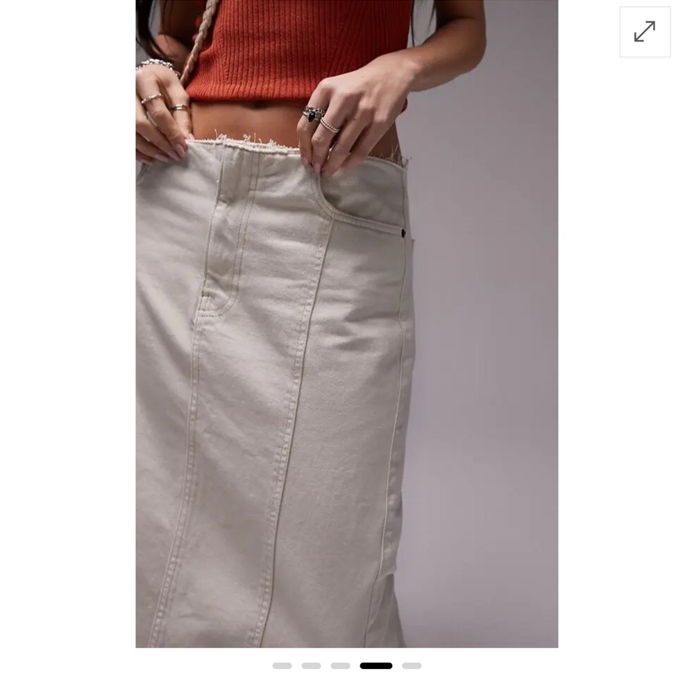 Topshop denim long skirt l